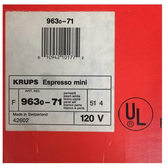 Krups Espresso Mini 963 White Electric Cappuccino Espresso Coffee Maker Machine - Picture 9 of 10